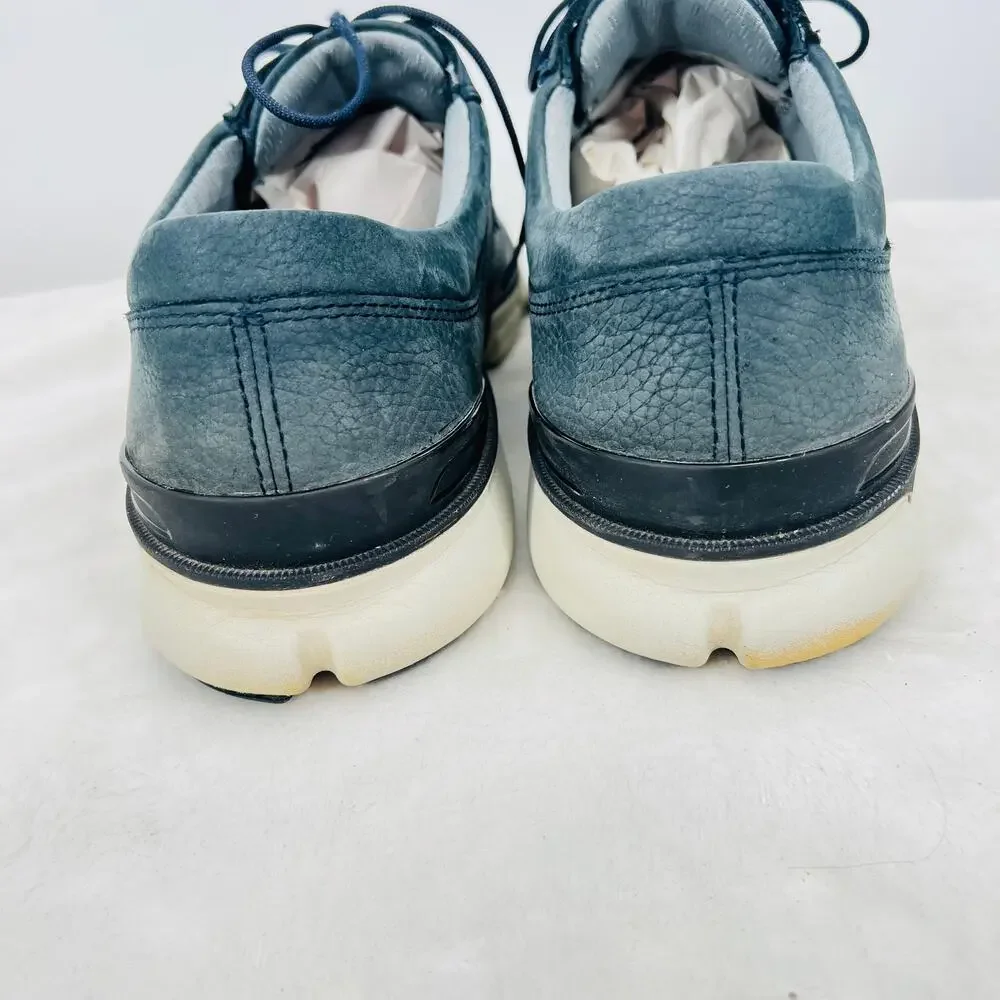 JOHNSTON & MURPHY XC4 Tanner Plain Toe Blue Nubuck Men's Shoes 12M  Waterproof